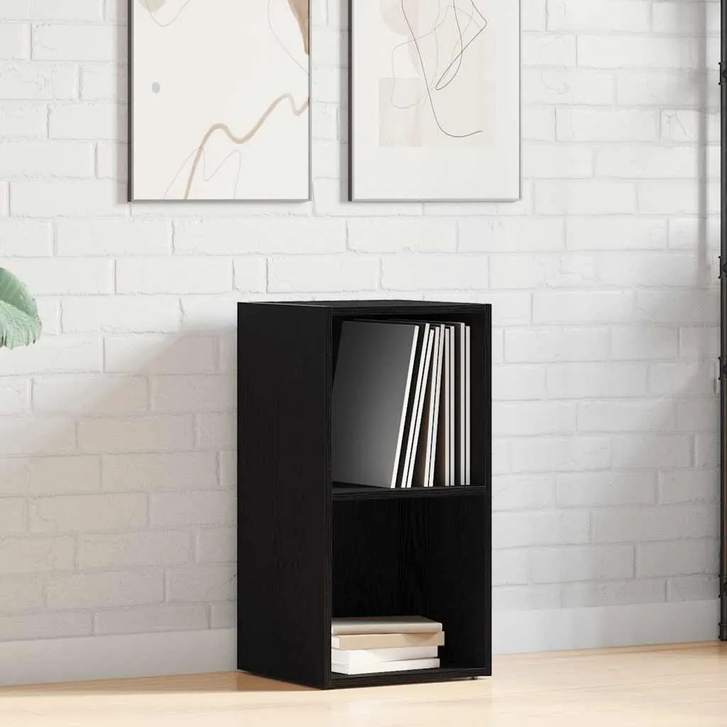 Κουτί αποθήκευσης vidaXL LP Μαύρη βελανιδιά 71x34x36 cm
