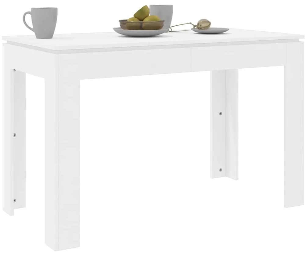 vidaXL Τραπεζαρία Λευκή 120 x 60 x 76 εκ. από Επεξ. Ξύλο