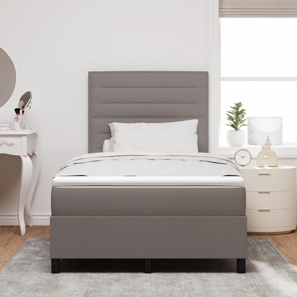 vidaXL Κρεβάτι Box Spring με Μαξιλάρι Ταύρος 120x200 εκ Υφάσματος