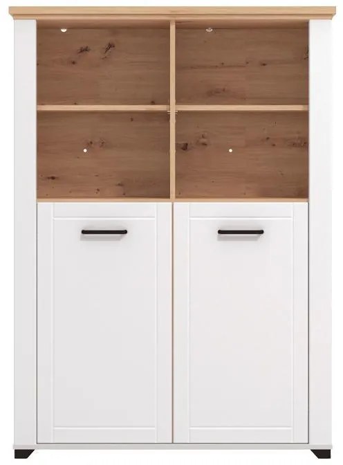 Βιτρίνα Valencia POP 2K Λευκό - Artisan Oak - Λευκό Μάτ 103.5x41x143 εκ. 103.5x41x143 εκ.