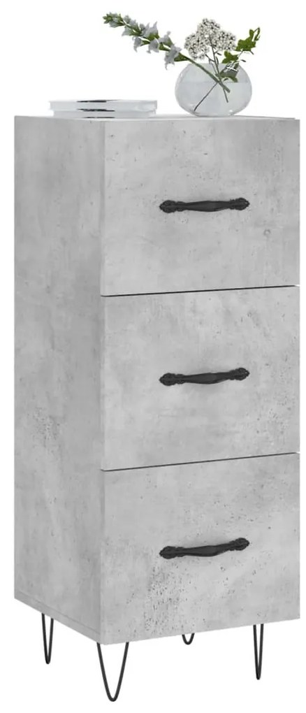 vidaXL Ντουλάπι Γκρι Σκυροδέματος 34,5x34x90 εκ. Επεξεργασμένο Ξύλο