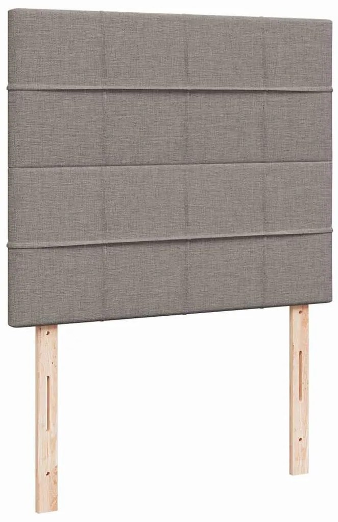 Οθωμανικό κρεβάτι με στρώμα Taupe 120x190 cm Ύφασμα - Μπεζ-Γκρι