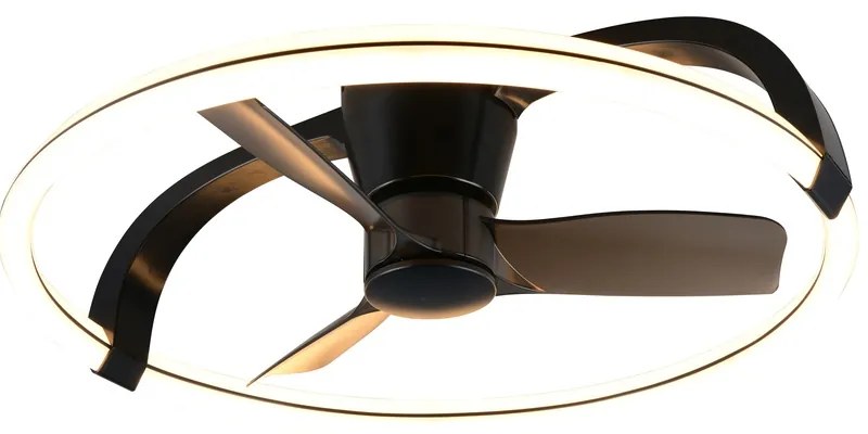 Ανεμιστήρας Reality Lighting -RL STOCKHOLM R64262132 Μαύρο Ματ (Black Mat) 2700 - 6500K