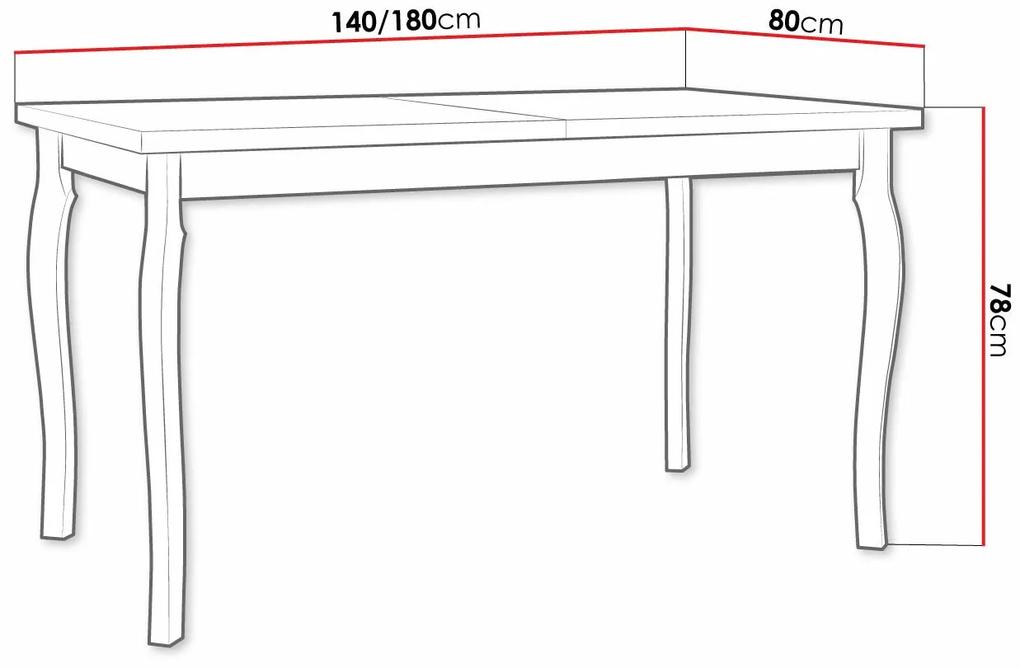 Τραπέζι Victorville 331, Artisan βελανιδιά, Μαύρο, 78x80x140cm, 34 kg, Επιμήκυνση, Πλαστικοποιημένη μοριοσανίδα, Ξύλο, Ξύλο: Οξιά | Epipla1.gr