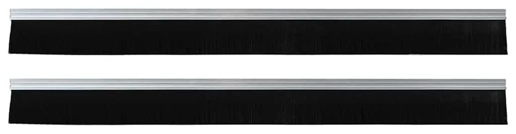 vidaXL Αυτοκόλλητες σφραγίδες πόρτας 2 pcs Ασημί 100 cm