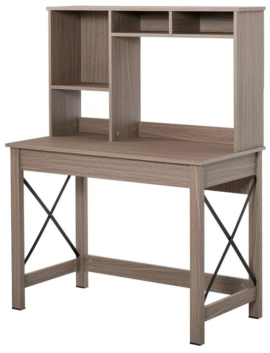 Ξύλινο Γραφείο με Βιβλιοθήκη 105 x 50 x 137.5 cm HOMCOM 836-321BN 836-321BN