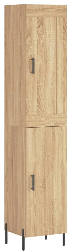 vidaXL Μπουφές Sonoma δρυς 34,5 x 34 x 180 εκ. από Επεξεργασμένο Ξύλο