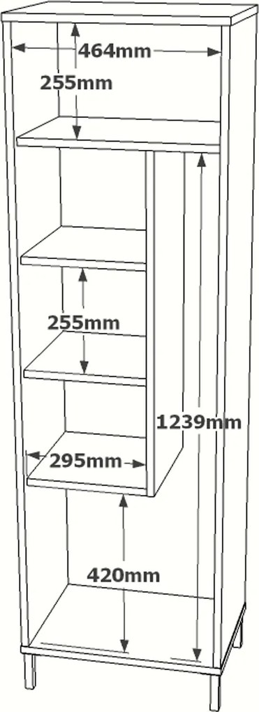 Ντουλάπι Λευκό CROFLON 50.4x35.7x165