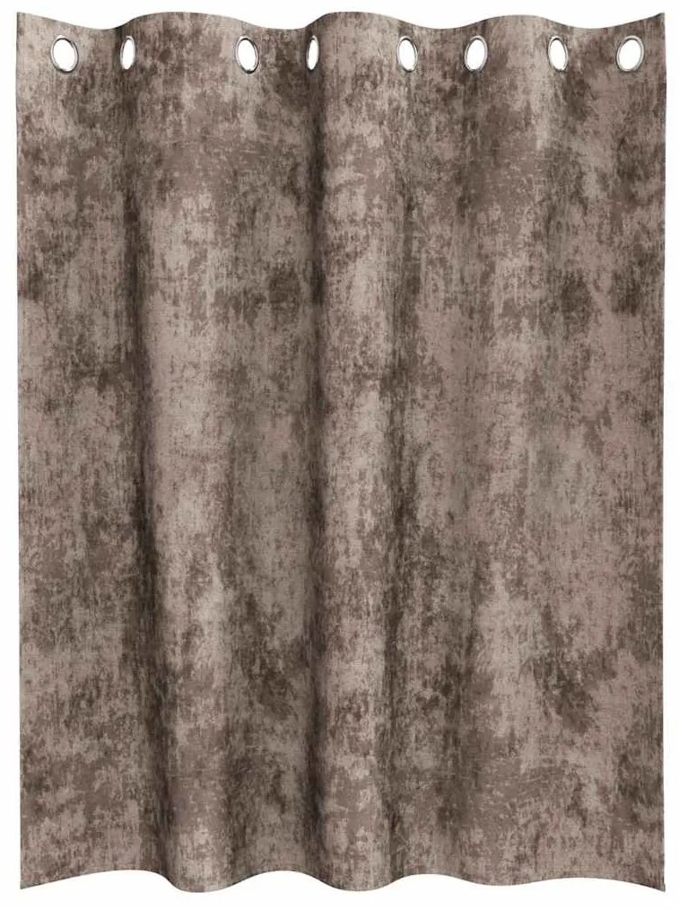 vidaXL Κουρτίνα με κουρτίνες 2 pcs Καπουτσίνο 140 x 140 cm Βελούδο