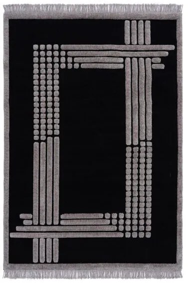Beauty Home Χαλί Noir Art 9437 165x230 Black Μαύρο
