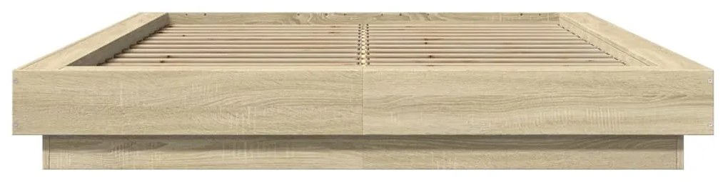 vidaXL Πλαίσιο Κρεβατιού Sonoma Δρυς 140x200 εκ. Επεξεργασμένο Ξύλο