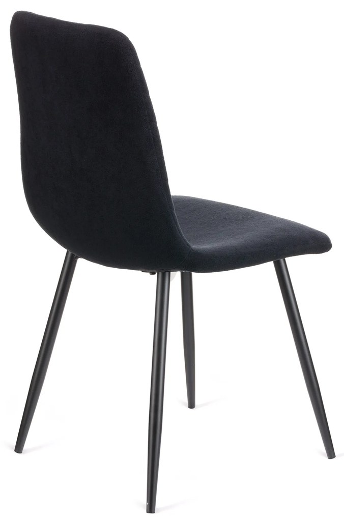 Καρέκλα Rena ύφασμα μαύρο-πόδι μαύρο μεταλλικό 48x55x90