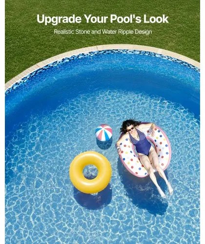 VEVOR Round Pool Liner 33ft Unibead Style Pool Liner 52in Wall Height