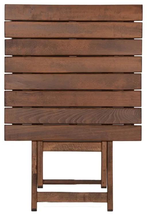 Τραπέζι πτυσσόμενο Klara Megapap από ξύλο οξιάς σε χρώμα καρυδί εμποτισμού 70x70x71εκ. - Ξύλο - GP013-0025