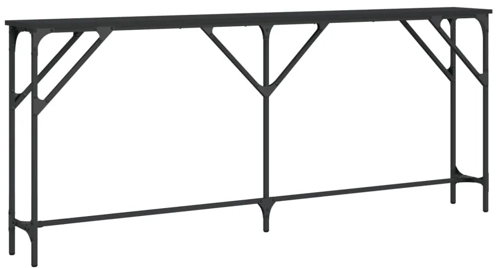 vidaXL Τραπέζι Κονσόλα Μαύρο 180 x 23 x 75 εκ. από Επεξεργασμένο Ξύλο