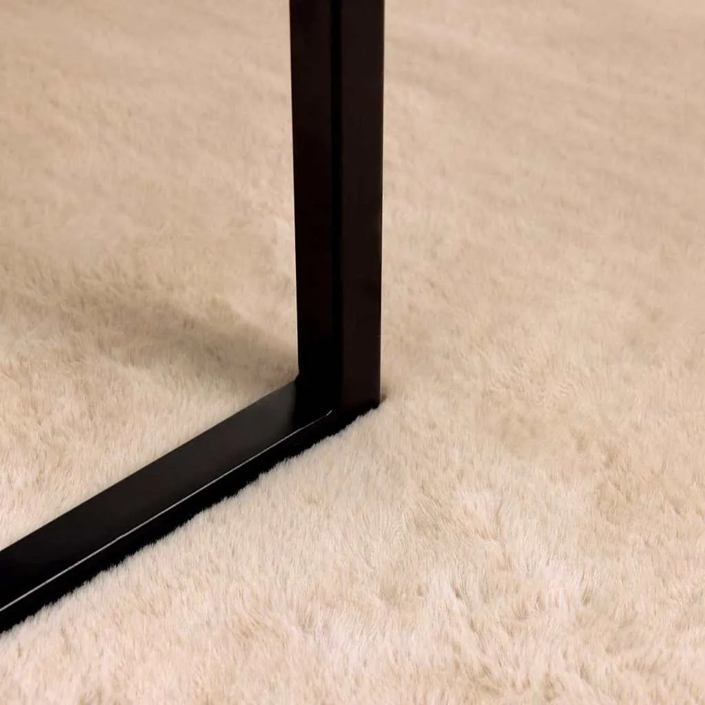 vidaXL Χαλιά Ψεύτικου Κουνελιού Olite Μπεζ 80 x 150 cm Πολυεστέρας