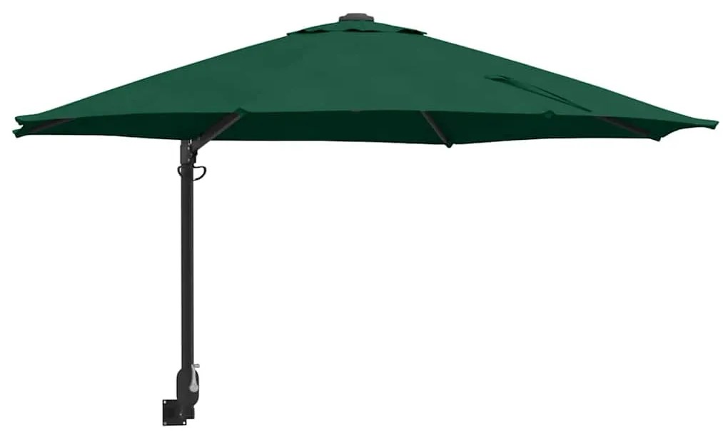 vidaXL Ομπρέλα Κήπου Πράσινο και Μαύρο 248 x 248 x 148 εκ
