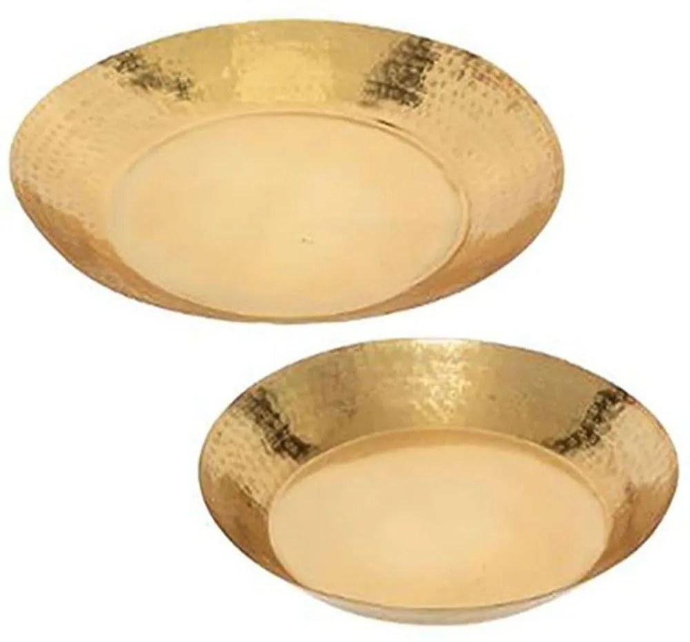 Διακοσμητικός Δίσκοι (Σετ 2Τμχ) 07.173401 29x4/36x3,5cm Gold Metal
