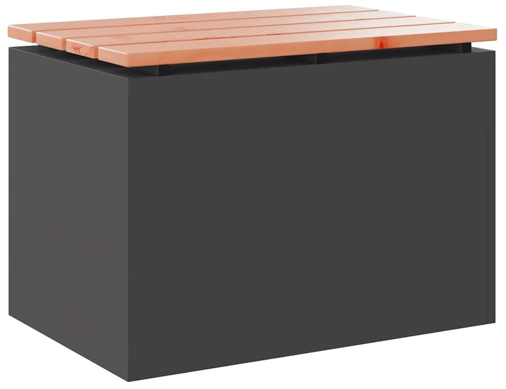 vidaXL Παγκάκι κήπου Μαύρο 60 x 40 x 43 εκ