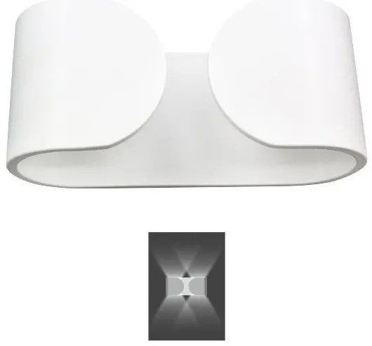 Απλίκα Φωτιστικό Τοίχου LED 6W 3000K Λευκό 5880 Spotlight-5880-Λευκό 5880