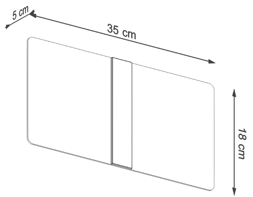 Sollux Φωτιστικό τοίχου Azalia 2,γυαλί, χάλυβας,2xG9/40w