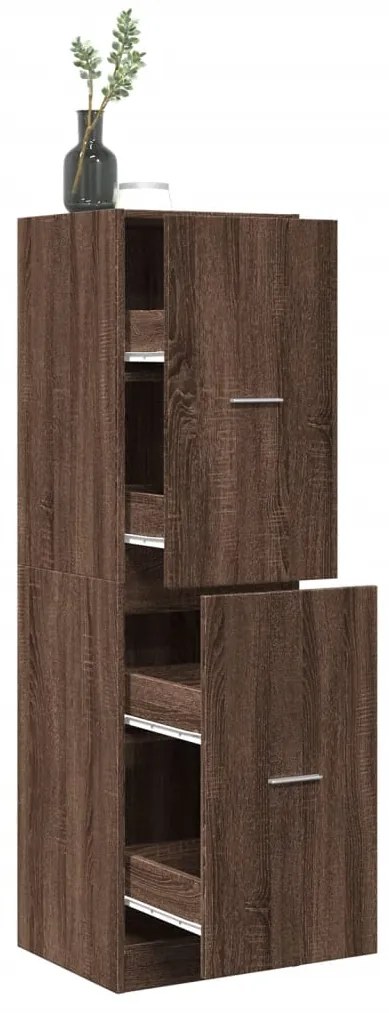 Συρταριέρα Γενικής Χρήσης Καφέ Δρυς 40x41x144,5 εκ. Επεξ. Ξύλο