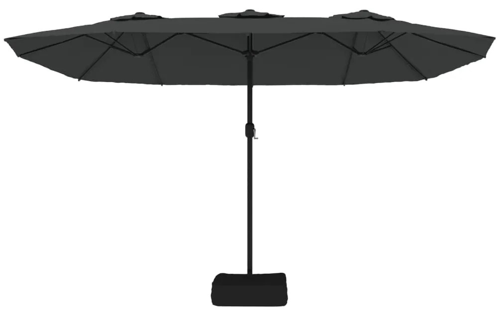 vidaXL Ομπρέλα με Διπλή Κορυφή Ανθρακί 449 x 265 εκ.