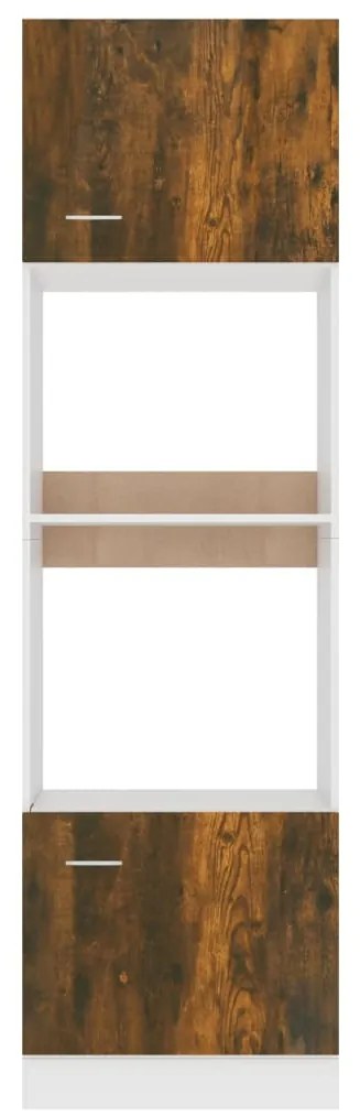 vidaXL Ντουλάπι Μικροκυμάτων &quot;Lyon&quot; Καπνιστή Δρυς 60x57x207 εκ. από Τεχνητό Ξύλο