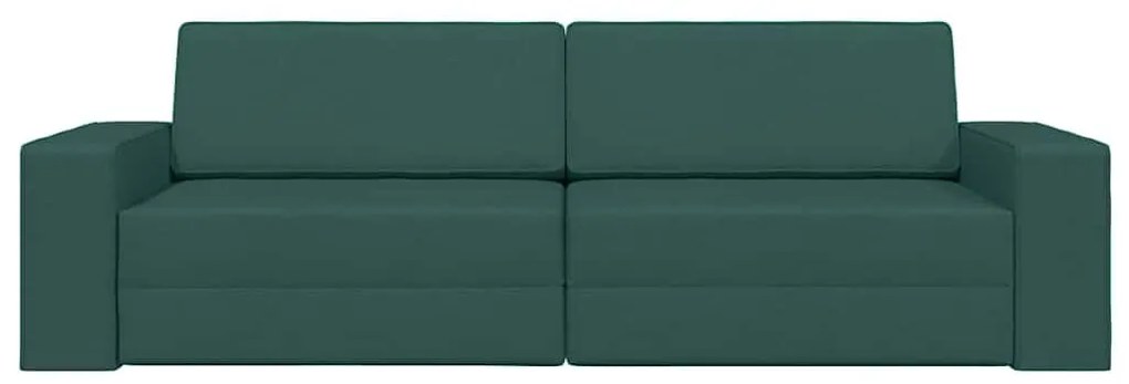 vidaXL Καναπέ-Κρεβάτι Σκούρο πράσινο 245 x 78 x 77 εκ. ύφασμα