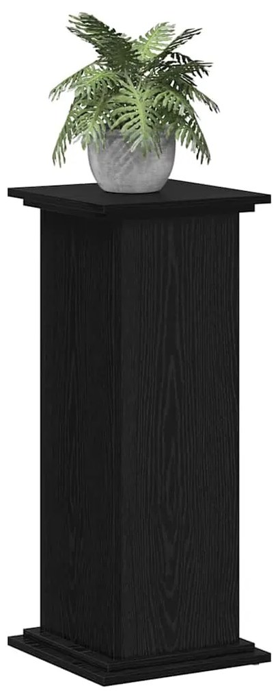 vidaXL Βάση φυτών Μαύρη δρυς 33 x 33 x 80 cm Επεξεργασμένο ξύλο