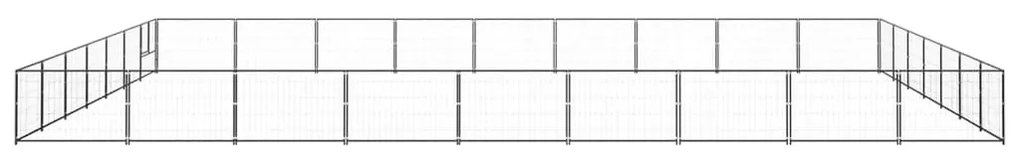 vidaXL Σπιτάκι Σκύλου Μαύρο 63 μ² Ατσάλινο