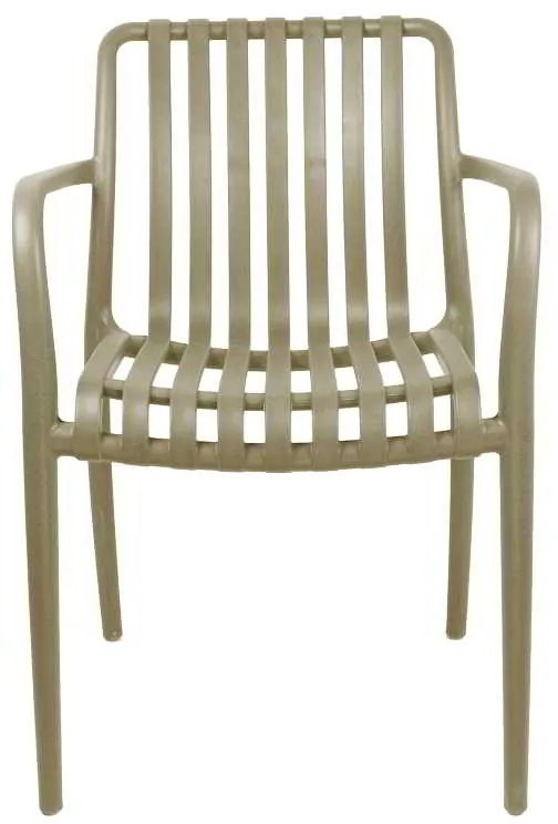 Πολυθρόνα Zoi pakoworld pp σε cappucino απόχρωση 58.5x54x80εκ