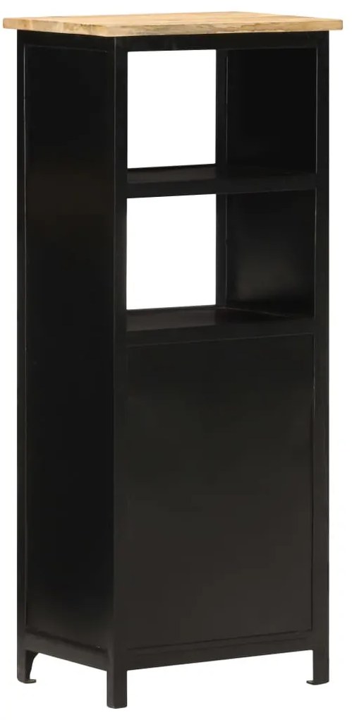 Ντουλάπι με Συρτάρι/Ράφια 45x32x110 εκ. Μασίφ Ξύλο Μάνγκο - Μαύρο