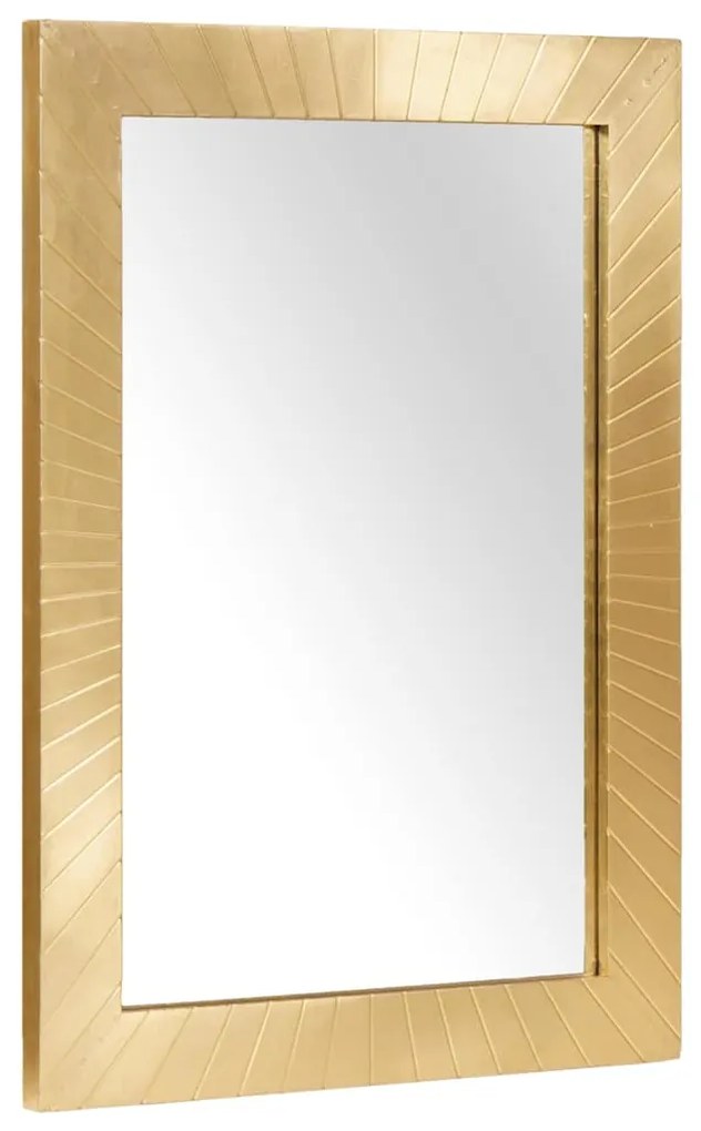 Καθρέφτης Μπάνιου Επιτοίχιο Μαύρο και Χρυσό 50 x 2,5 x 70 εκ