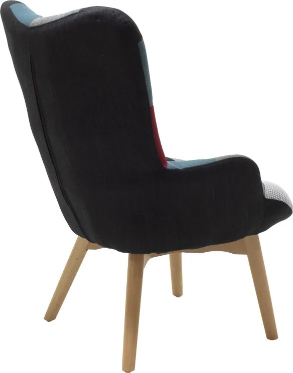 Πολυθρόνα Kido pakoworld υφασμάτινη χρώμα patchwork