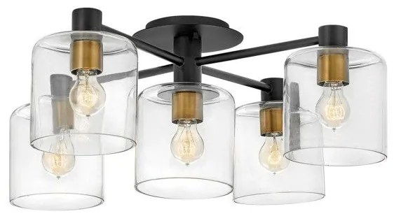 Πλαφονιέρα Φωτιστικό Οροφής 5xE27 Axel Quintiesse Elstead Lighting QN-AXEL5-BK Μαύρο