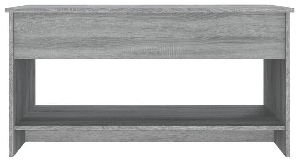 Τραπεζάκι Σαλονιού Γκρι Sonoma102x50x52,5 εκ.Επεξεργασμένο Ξύλο - Γκρι