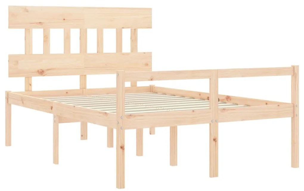 vidaXL Κρεβάτι Ηλικιωμένου με Κεφαλάρι 140 x 200 εκ. από Μασίφ Ξύλο