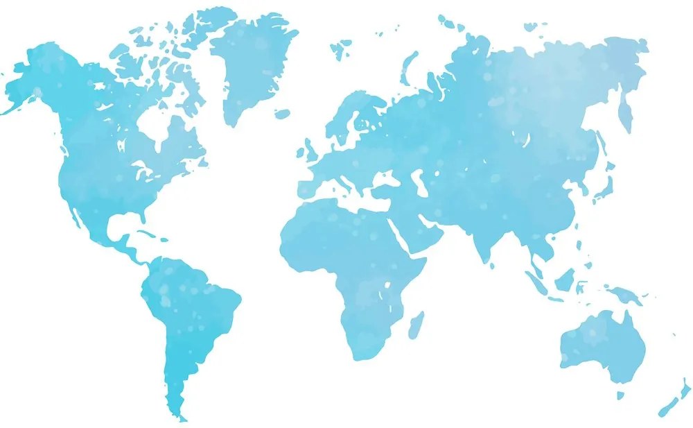 Εικόνα στον παγκόσμιο χάρτη φελλού σε μπλε απόχρωση - 90x60