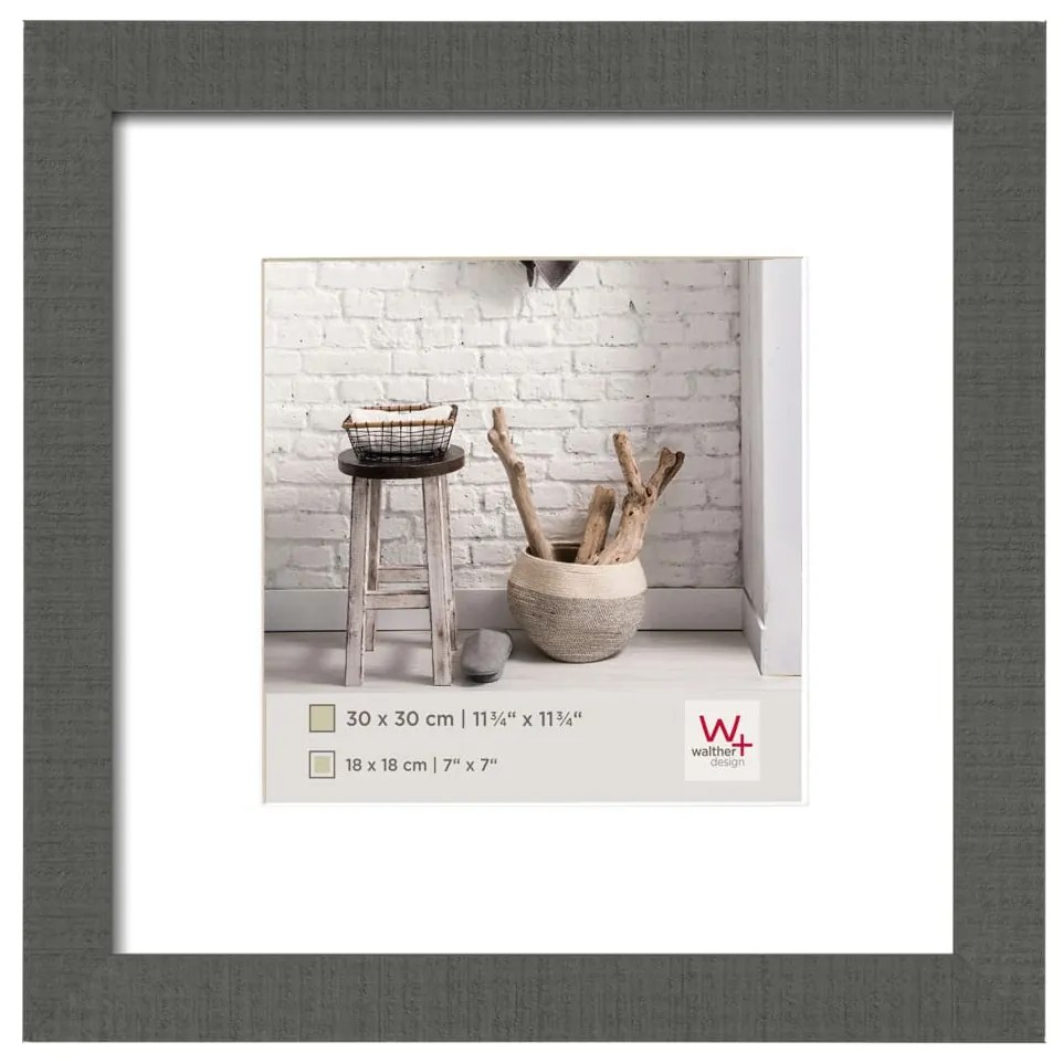 Walther Design Κορνίζα Home Γκρι 30 x 30 εκ.