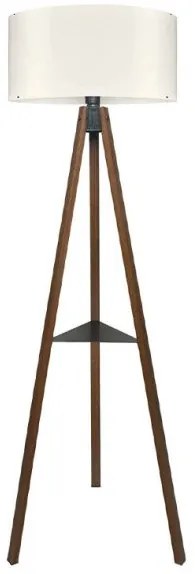 Φωτιστικό δαπέδου Thomas Megapap E27 Mdf/ύφασμα Pvc καρυδί - κρεμ 38x38x135εκ. GP029-0138,1-GP029-0138,1-Μπεζ GP029-0138,1