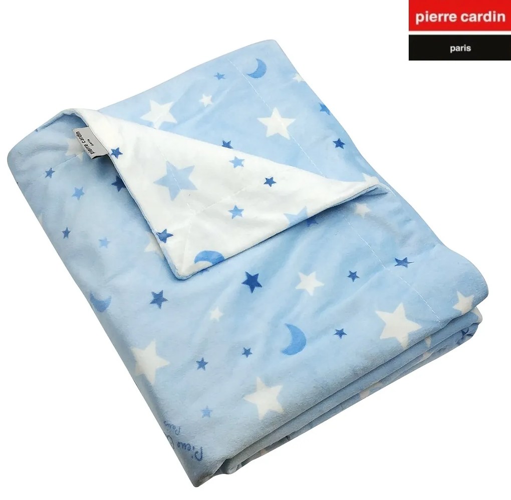 ΚΟΥΒΕΡΤΑ ΑΓΚΑΛΙΑΣ soft plus FLEECE 80X110 PIERRE CARDIN MOON BLUE