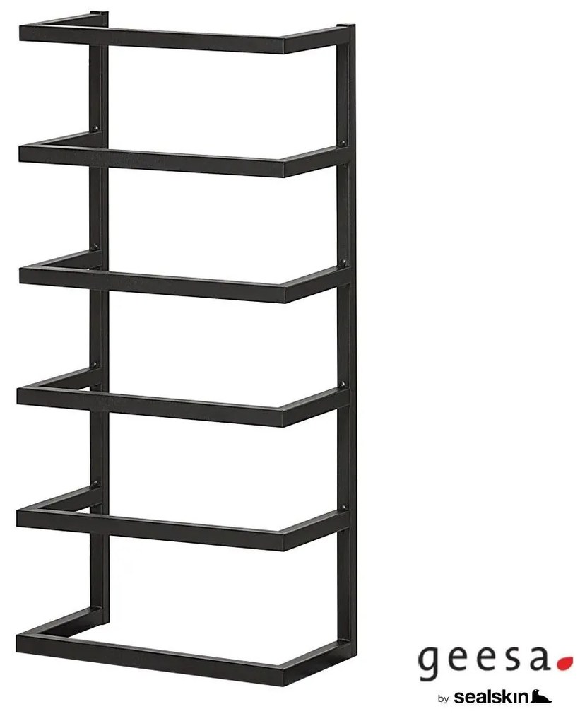 Geesa NEMOX Επίτοιχη ραφιέρα πετσετών 24x12 x48εκ Black Matt