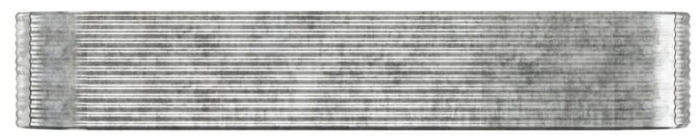 Ζαρντινιέρα Ασημί 396x100x68 εκ. Ατσάλι με Ηλεκτρ. Βαφή Πούδρας - Ασήμι