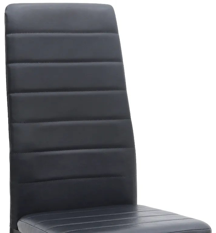 Καρέκλα τραπεζαρίας Rosa Megapap μαύρο PU - μεταλλικό μαύρο πόδι 40x52x96εκ.