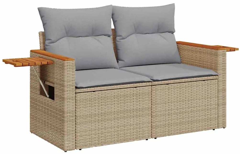 vidaXL Σετ Καναπέ Κήπου 10 pcs μπεζ και ανοιχτό γκρι 80 x 80 x 71 cm