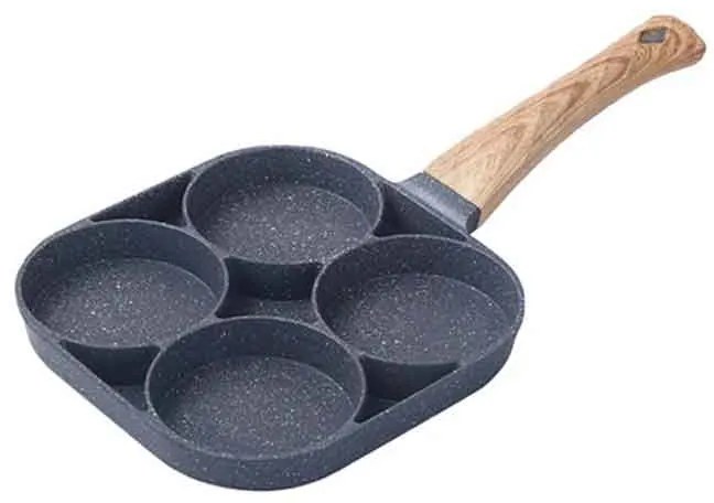 Synamore Τηγάνι Με 4 Θέσεις 17x17cm - Multi-Functional Breakfast Frying Pan