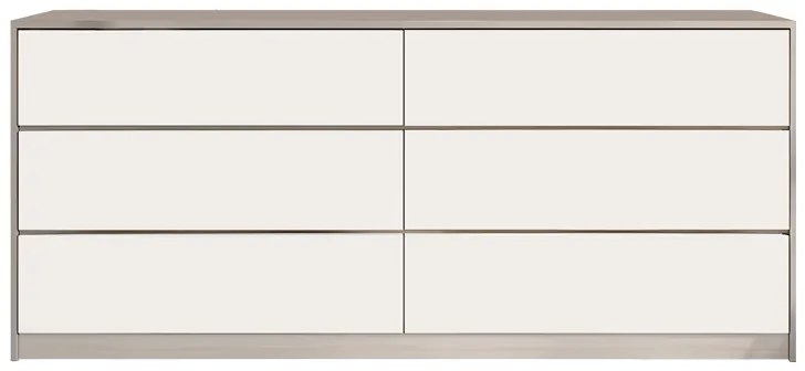 Συρταριέρα Kuanger pakoworld σε λευκή-φυσική απόχρωση 120x40x70εκ