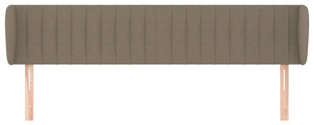 vidaXL Κεφαλάρι με Πτερύγια Taupe 203 x 23 x 78/88 εκ. Υφασμάτινο
