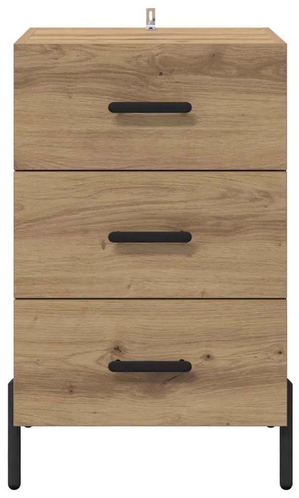 vidaXL Κομοδίνο Artisan Oak 40 x 40 x 66 εκ. Επεξεργασμένο ξύλο